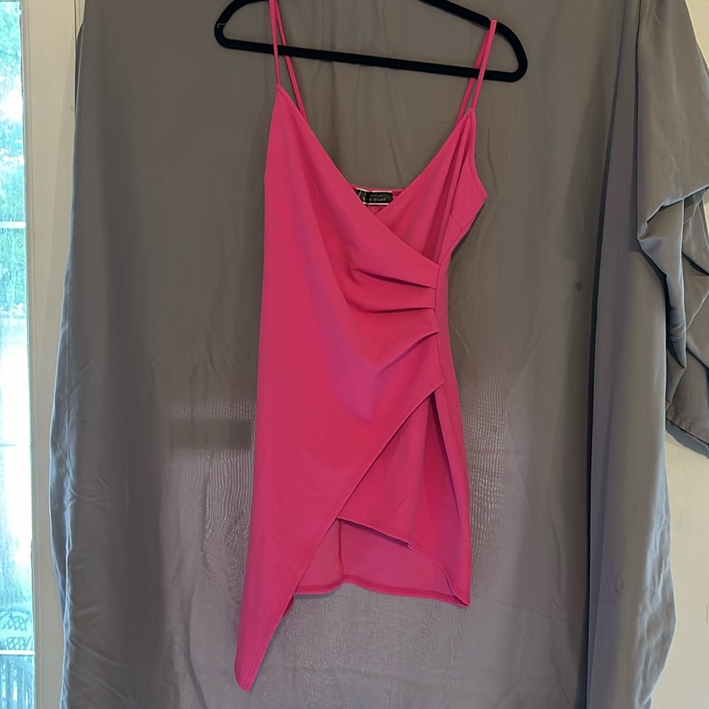 Blue Blush Sise L Asymmetrical Magenta Dress
